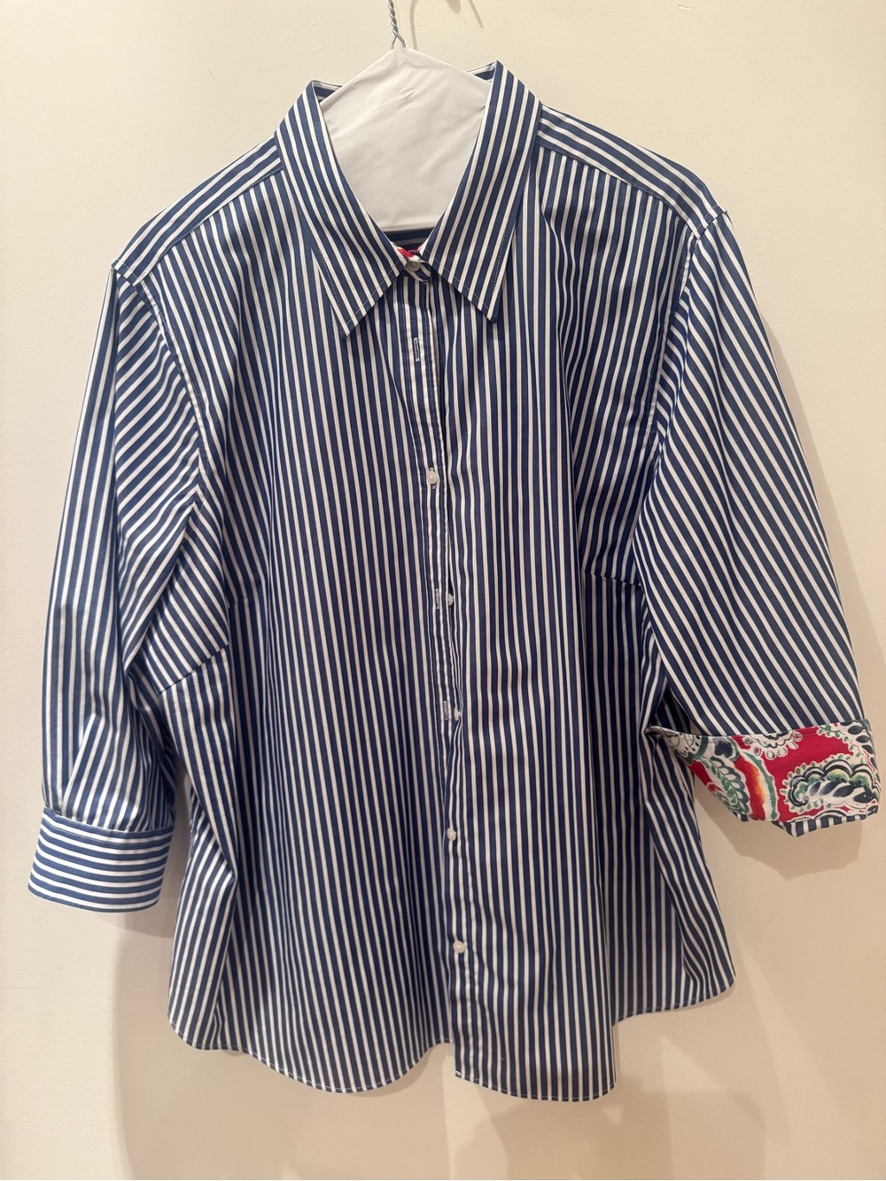 Ralph Lauren (CHAPS) button-down striped shirt w. cuff accents.
XXL (prob a 14) - Picture 4 of 16